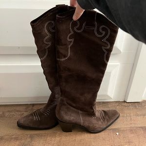 dark brown boots